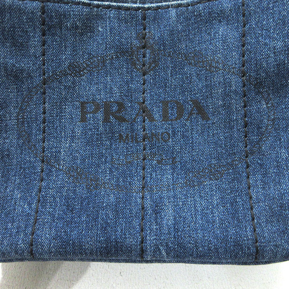 Prada Canapa Denim Tote Bag Blue - Picture 11 of 12